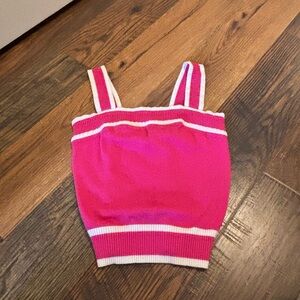 Amazon Pink and White Tank Top